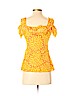 Nanette Lepore Yellow Short Sleeve Blouse Size 2 - photo 2