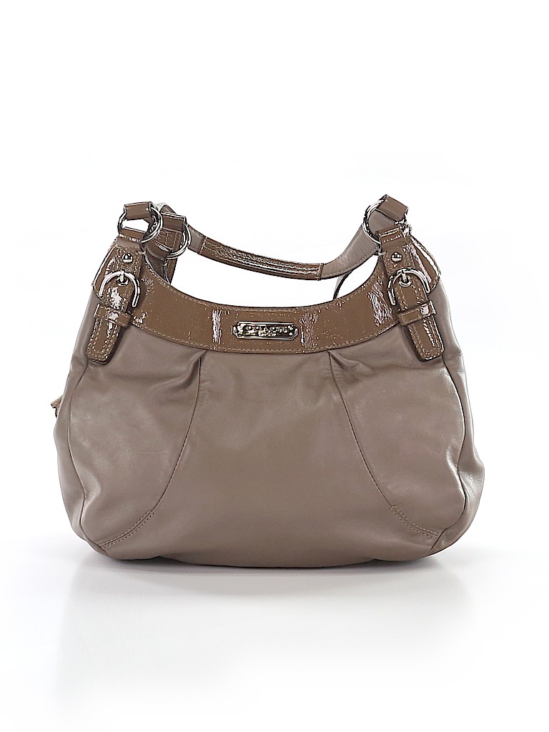 Coach 100 Leather Solid Brown Shoulder Bag One Size 66 Pin It Coach Women Leather Shoulder Bag One Size