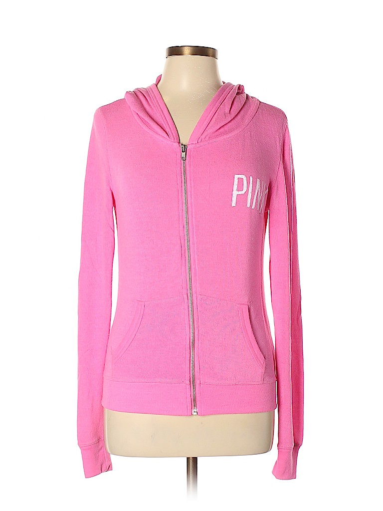 Victoria's Secret Pink Graphic Pink Zip Up Hoodie Size XS - 72% off ...