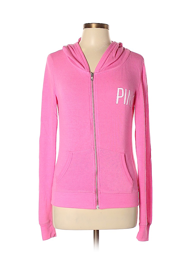 victoria-s-secret-pink-graphic-pink-zip-up-hoodie-size-xs-72-off