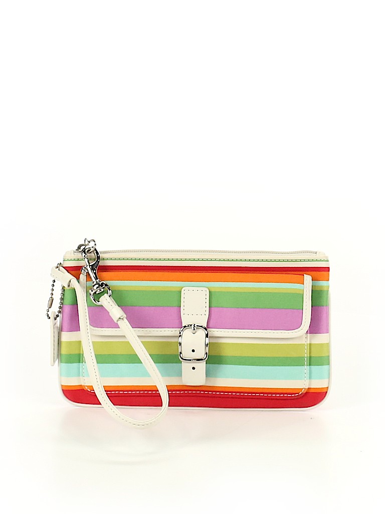 coach stripe wristlet