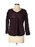 Quinn 100% Acrylic Dark Purple Pullover Sweater Size L - photo 1