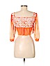 Poupette St. Barths 100% Silk Orange Long Sleeve Silk Top Size M - photo 2