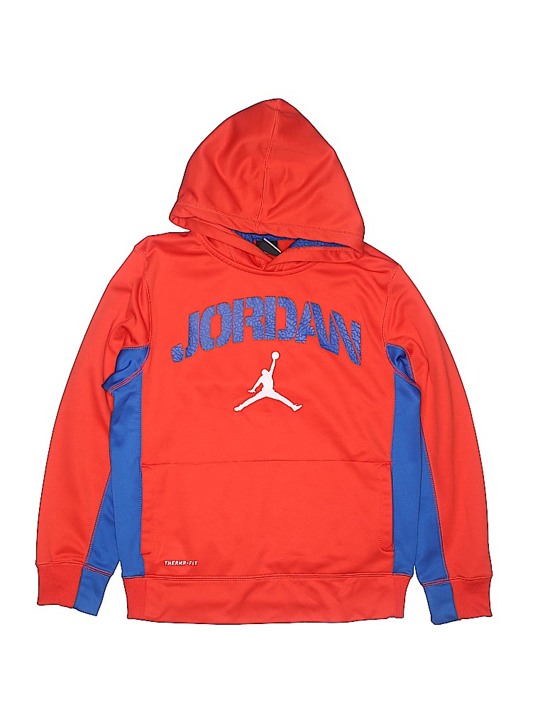 Polyester Graphic Red Pullover Hoodie 