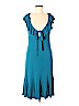 Diane von Furstenberg 100% Viscose Teal Casual Dress Size 8 - photo 1