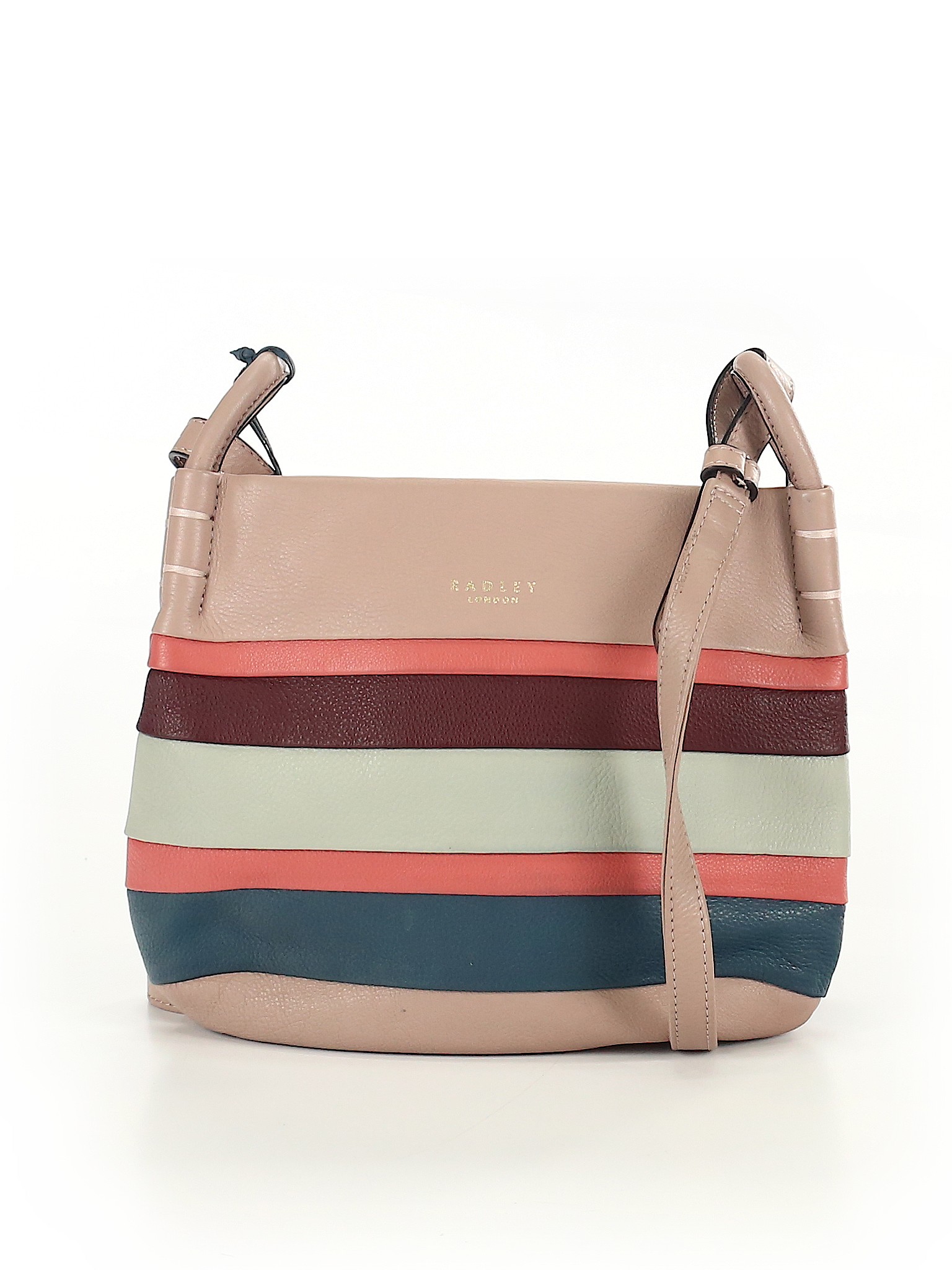 Radley London Stripes Color Block Light Pink Crossbody Bag One