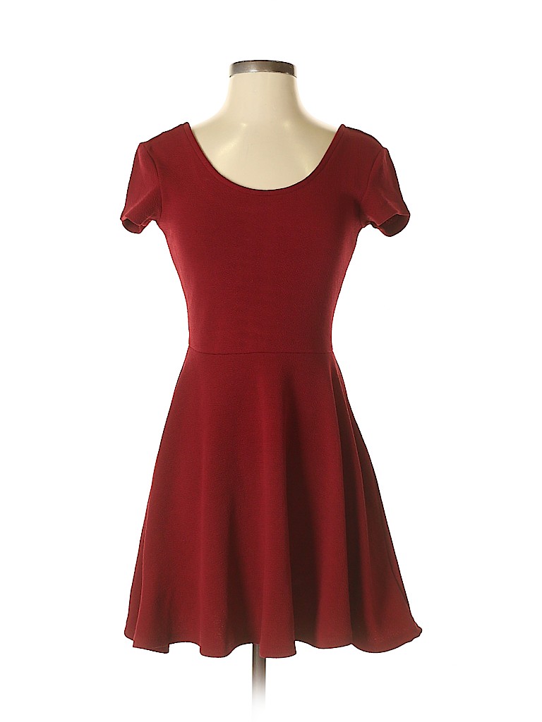 Planet Gold Burgundy Casual Dress Size S - photo 1