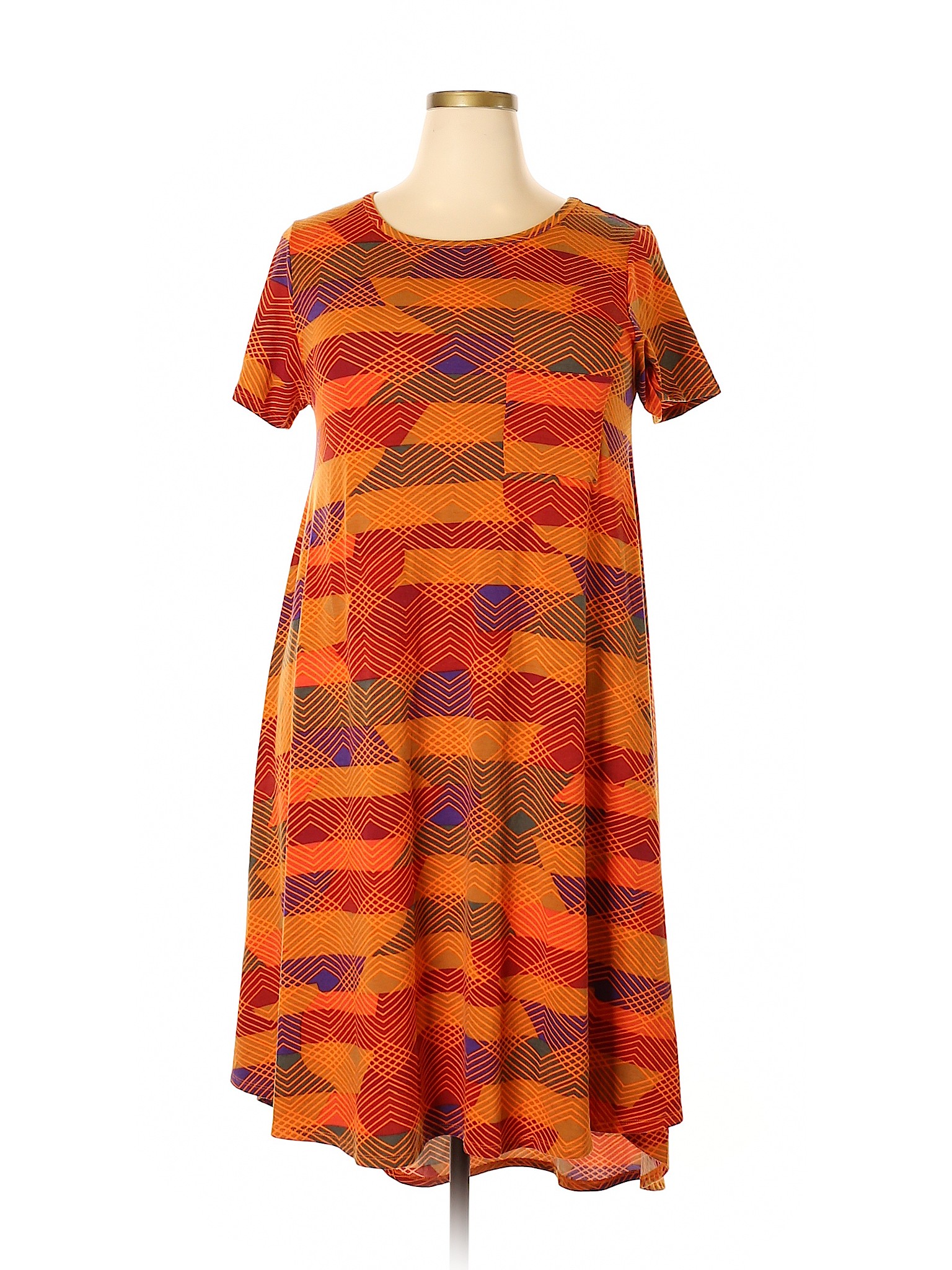 Lularoe Print Orange Casual Dress Size XL - 70% off | thredUP