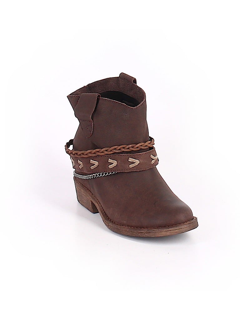 H\u0026M Solid Brown Ankle Boots Size 41 (EU 