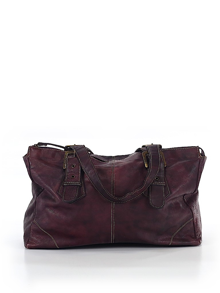 Ferchi 100 Leather Solid Dark Purple Tote One Size 76 Pin It Ferchi Women Leather Tote One Size