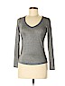 Amina Rubinacci Silver Long Sleeve Top Size EU 38 / US 8 - photo 1