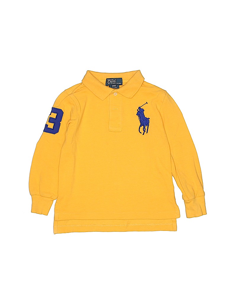 Ralph lauren yellow long sleeve polo Clearance