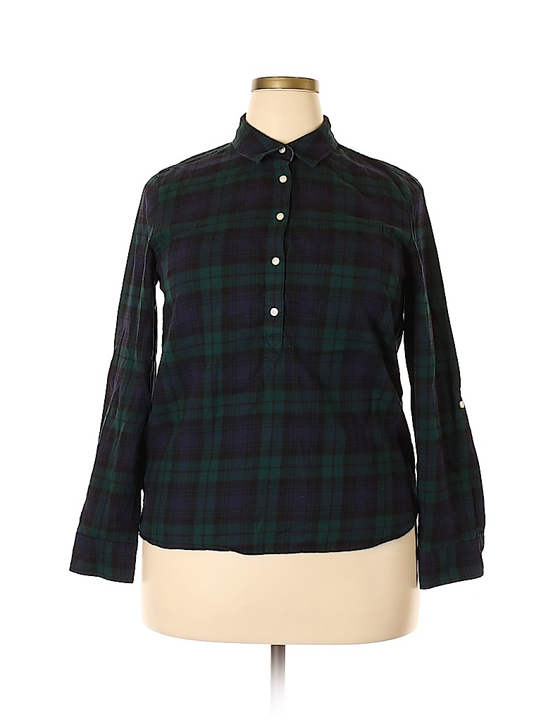 tommy hilfiger green plaid shirt