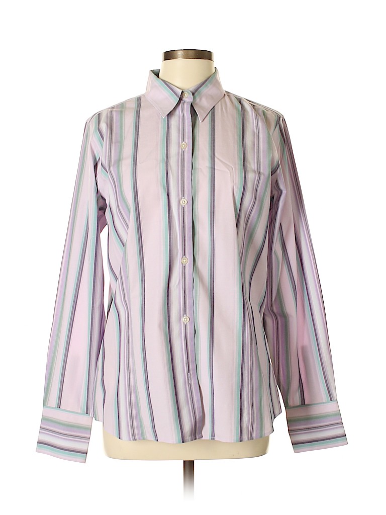 Eddie Bauer Light Purple Long Sleeve Button-Down Shirt Size L - photo 1