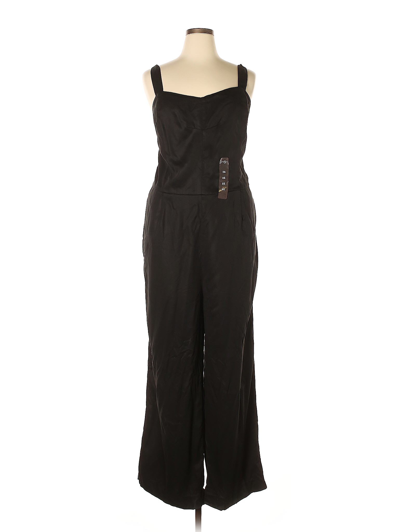 Jessica Simpson Solid Black Jumpsuit Size 2X (Plus) - 69% off | ThredUp