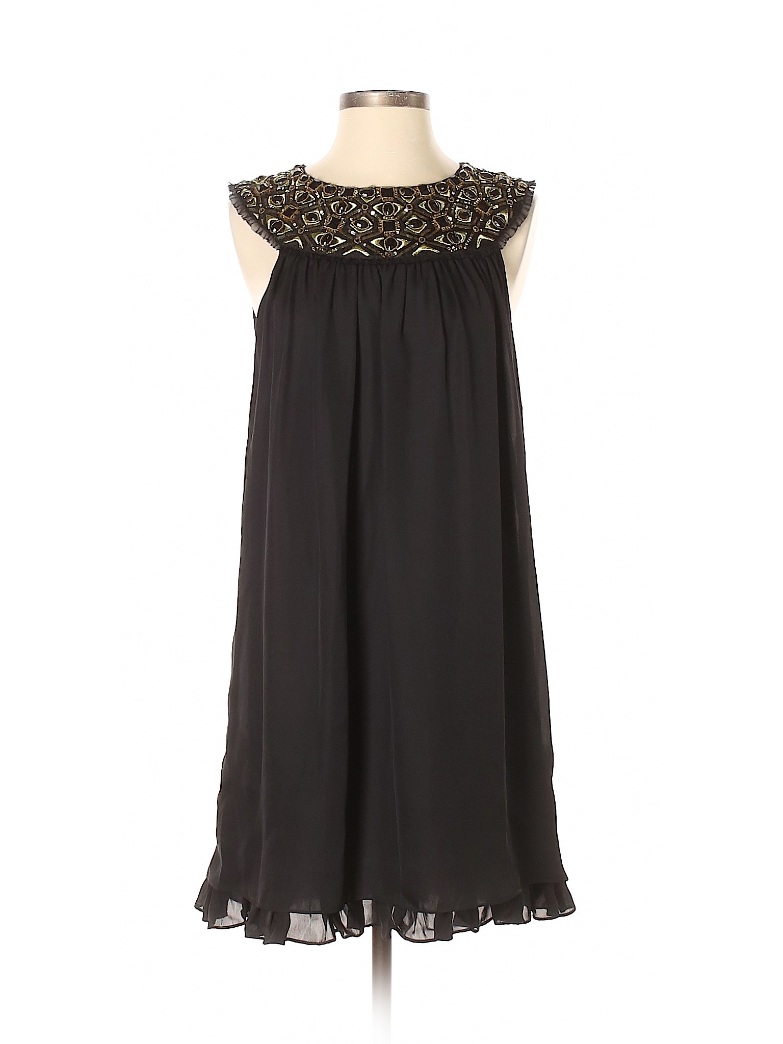 Alice + Olivia 100% Silk Solid Black Casual Dress Size M - 83% off ...