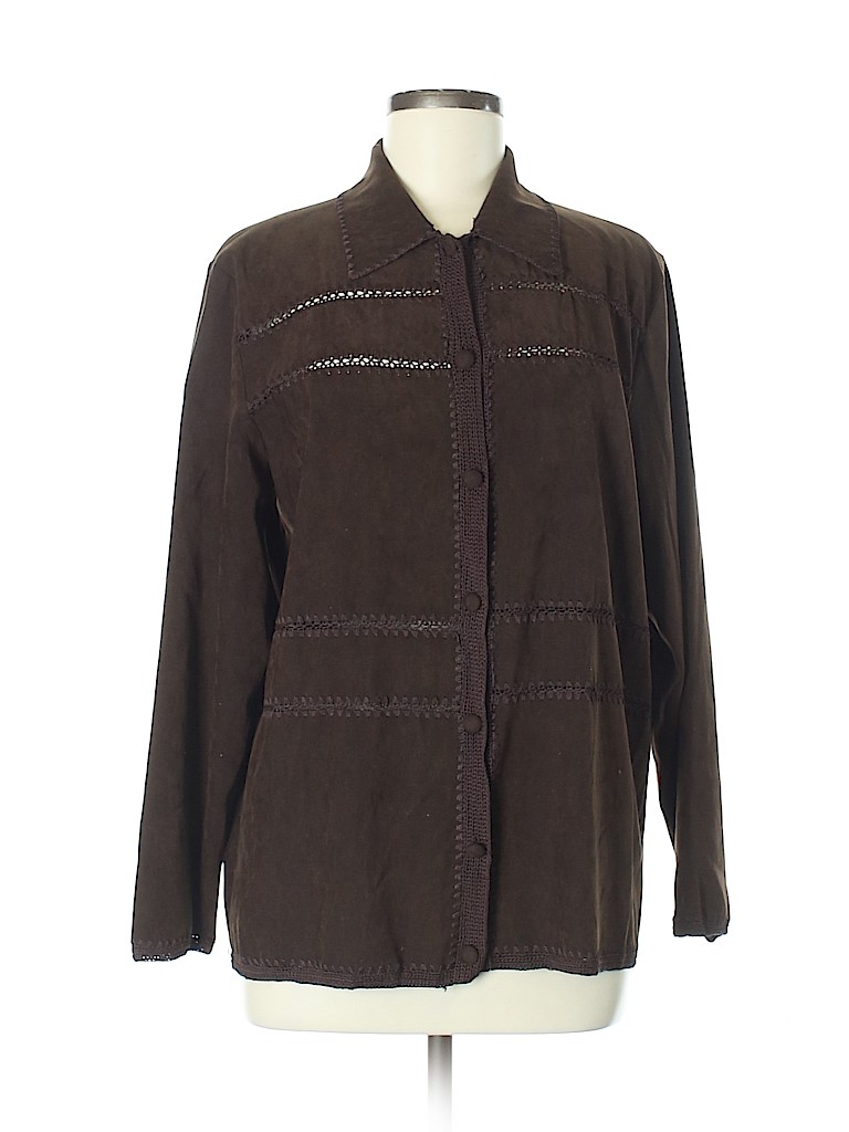 Draper's & Damon's Solid Brown Jacket Size M - 93% off | thredUP