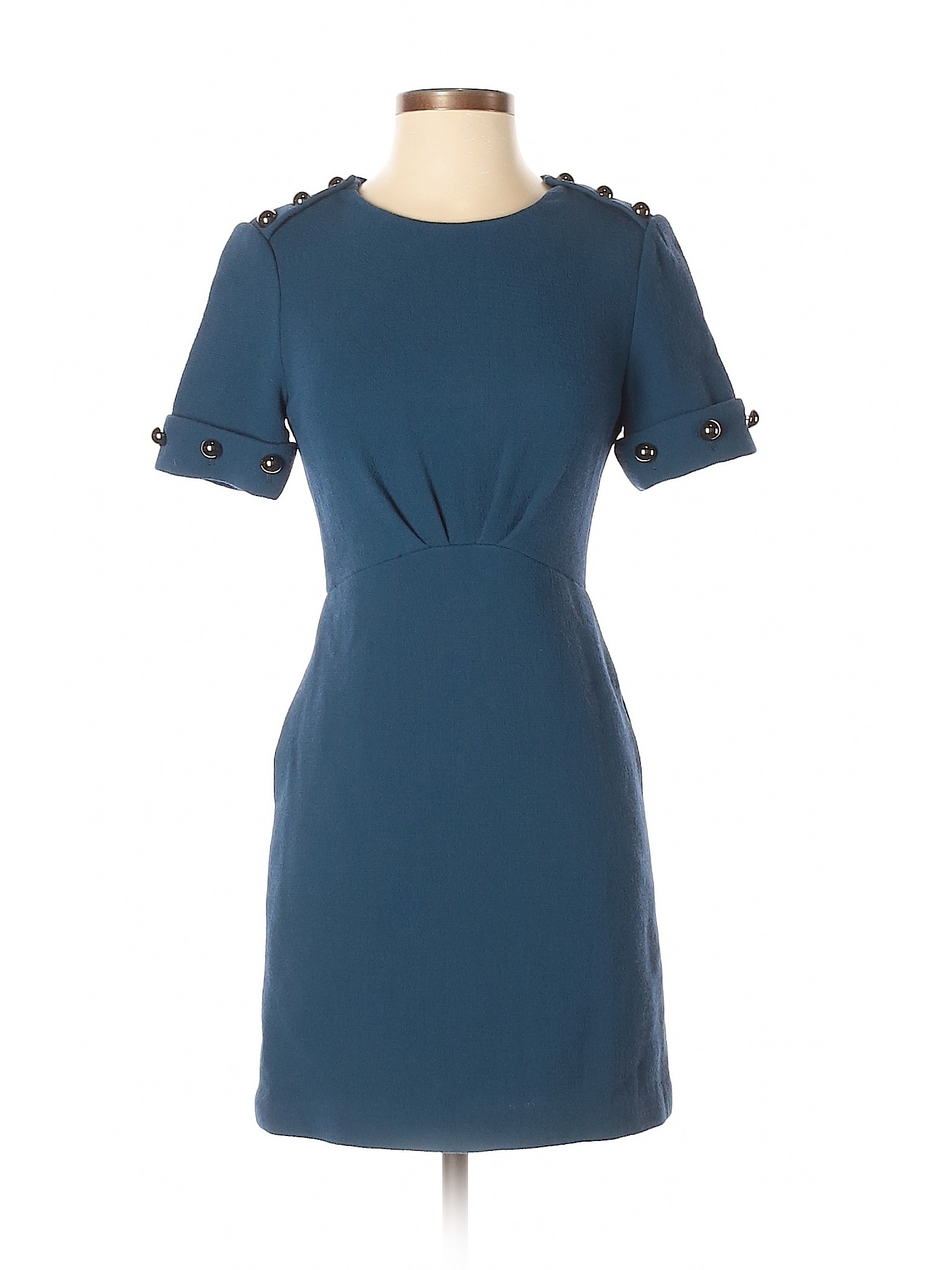 3.1 Phillip Lim 100% Virgin Wool Solid Dark Blue Casual Dress Size 0 ...