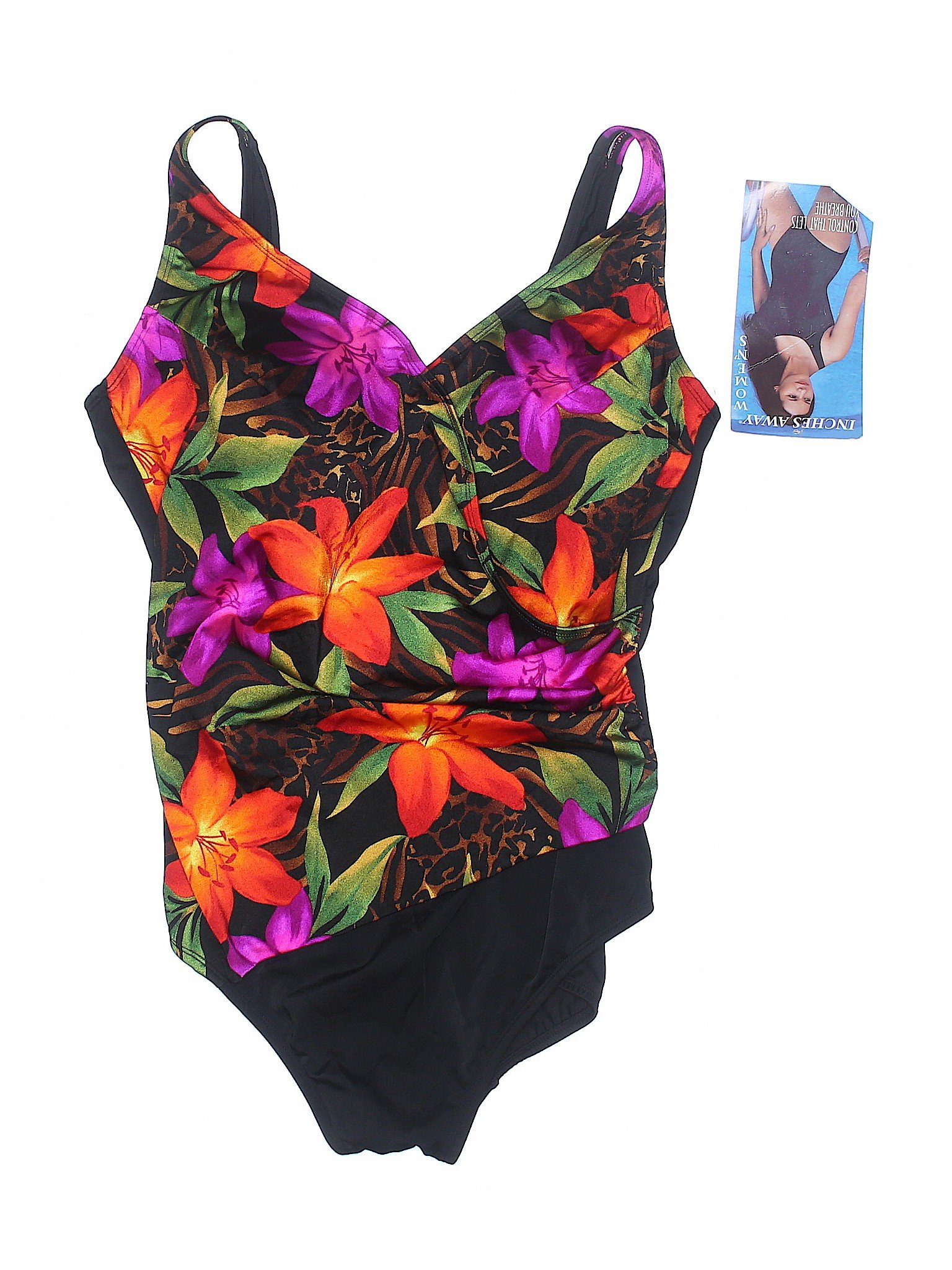 Inches Away Black One Piece Swimsuit Size 22 Plus 48 off