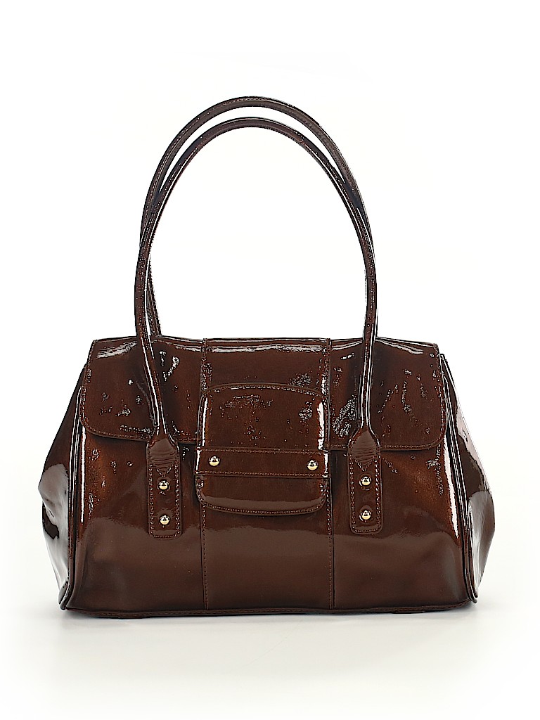 Alfani Solid Brown Satchel One Size 76 Off Thredup Pin It Alfani Women Satchel One Size