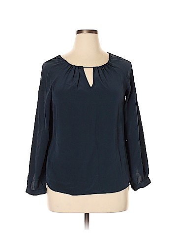 Matison Stone Long Sleeve Silk Top (view 1)