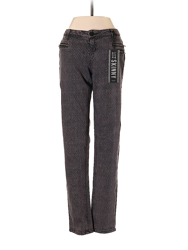rue21 100% Cotton Dark Purple Jeans Size 4 - photo 1