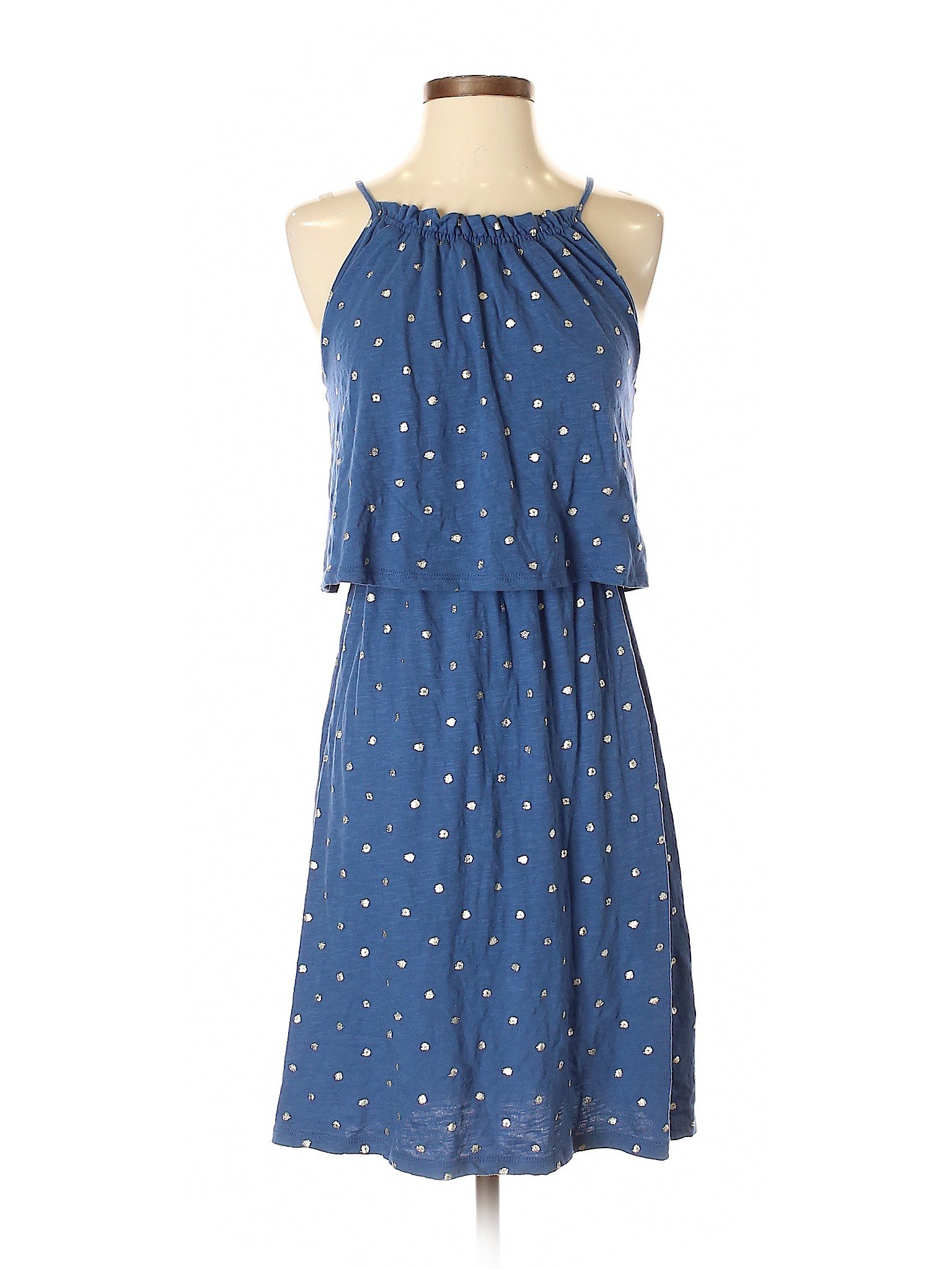 Ann Taylor Loft Women Blue Casual Dress Xs eBay