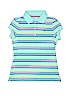 Tommy Hilfiger 100% Cotton Stripes Light Green Short Sleeve Polo Size 8 - 10 - photo 1
