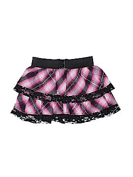 justice pink plaid skirt