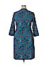 Remade Blue Floral 3/4 Sleeve Wrap Dress Size 1X - photo 2
