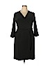 Remade Black Black 3/4 Sleeve Wrap Dress Size 1X - photo 1