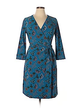 Remade Floral 3/4 Sleeve Wrap Dress (view 1)