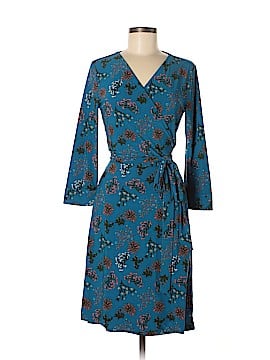 Remade Floral 3/4 Sleeve Wrap Dress (view 1)
