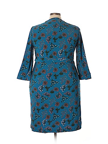 Remade Floral 3/4 Sleeve Wrap Dress (view 2)