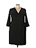 Remade Black Black 3/4 Sleeve Wrap Dress Size 2X - photo 1