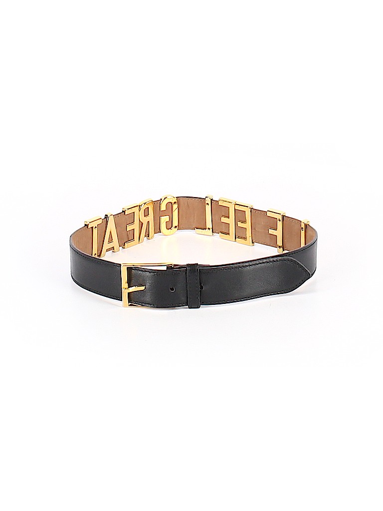 Moschino 100% Leather Solid Black Leather Belt Size 38 (IT) - 62% off | thredUP