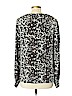 Kate Spade New York 100% Silk Animal Print Black Long Sleeve Blouse Size 12 - photo 2