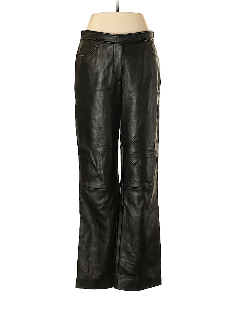 DKNY 100% Leather Solid Black Leather Pants Size 8 - 94% off | thredUP