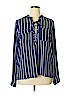 rue21 100% Polyester Navy Blue Long Sleeve Blouse Size XL - photo 1