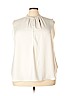 Remade 100% Polyester Ivory Ivory Sleeveless Top Size 3X - photo 1