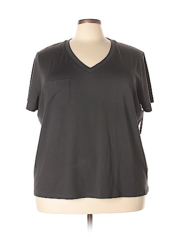 Remade Black V-Neck Pocket T-Shirt (view 1)