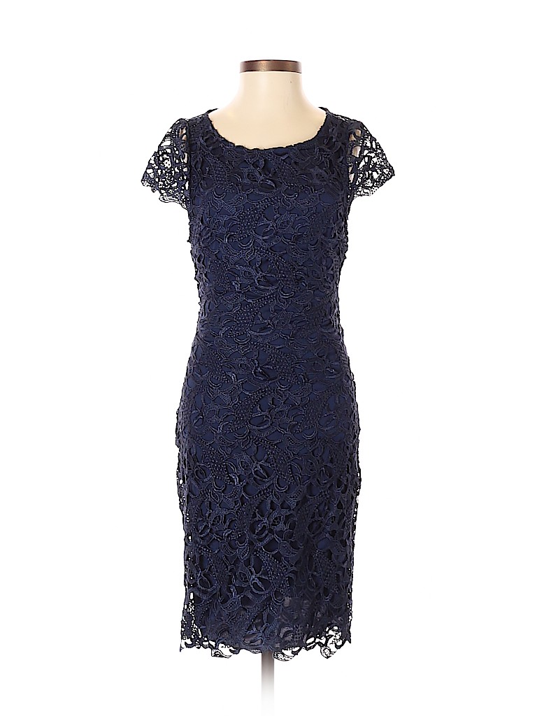 Alice + Olivia 100% Polyester Lace Dark Blue Cocktail Dress Size 0 - 85 ...