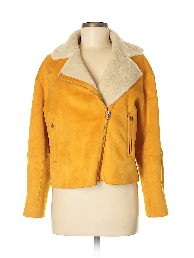zara basic yellow jacket