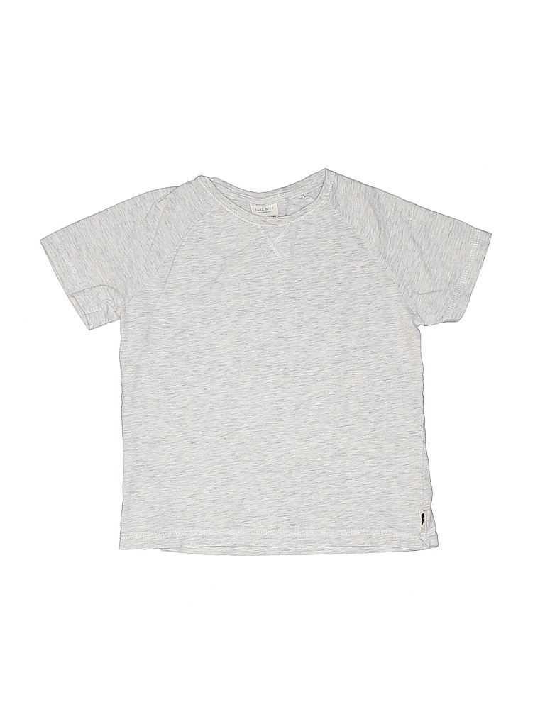 Zara Solid Gray Short Sleeve T-Shirt Size 6 - 88% off | thredUP