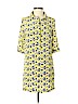 Kate Spade New York 100% Silk Print Yellow Casual Dress Size 2 - photo 1