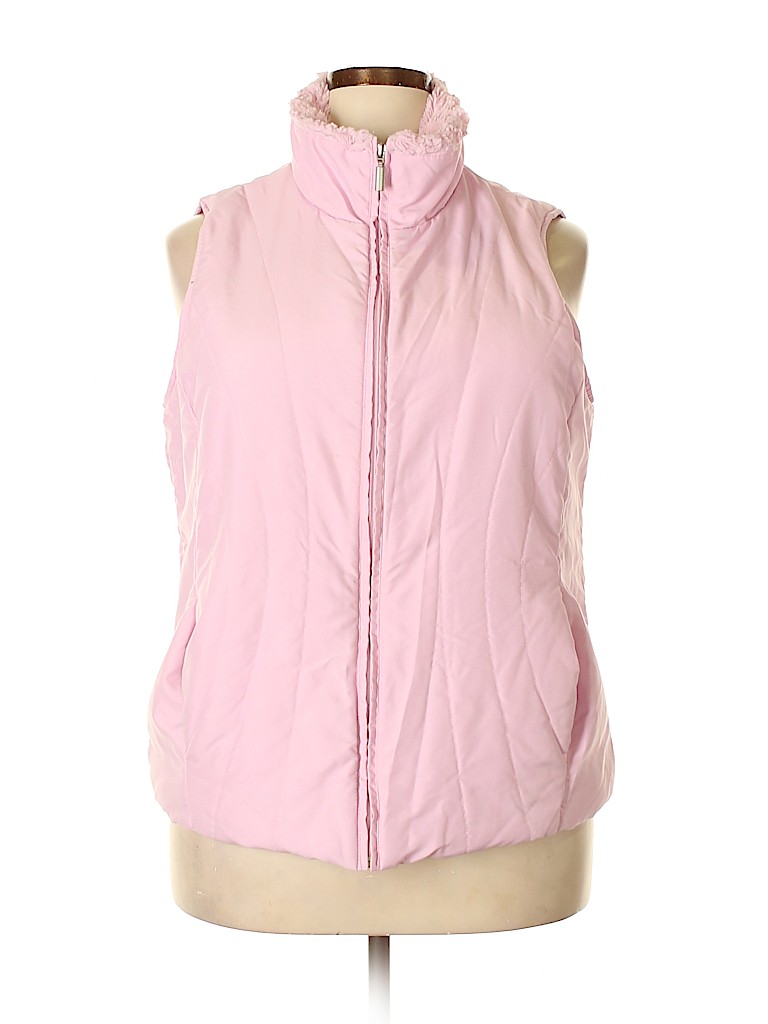 Jane Ashley 100% Polyester Light Pink Vest Size 1X (Plus) - photo 1