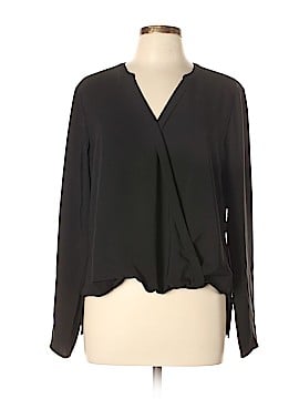 Remade Long Sleeve Faux Wrap Top (view 1)
