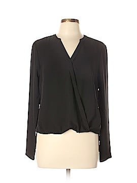Remade Long Sleeve Faux Wrap Top (view 1)