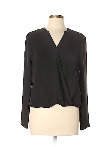 Remade Long Sleeve Faux Wrap Top (view 1)