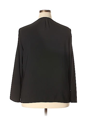 Remade Long Sleeve Faux Wrap Top (view 2)
